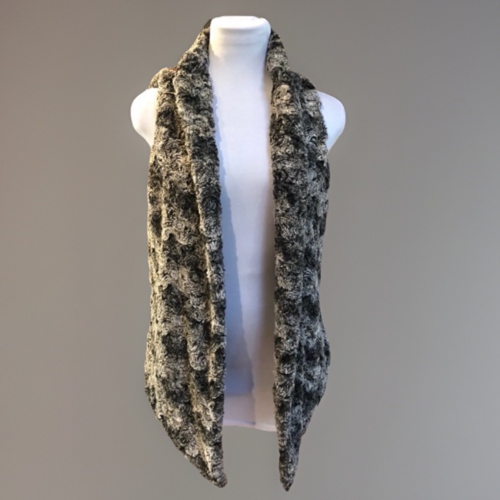 Soft Plush Faux Fur Open Front Jacket Vest